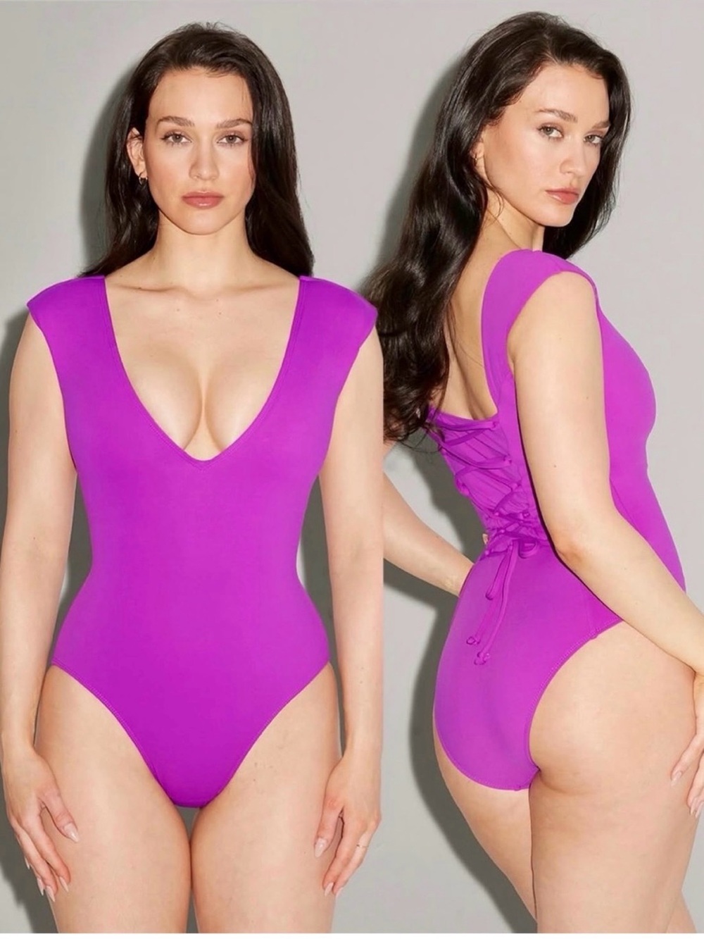 TA3 Plungey Muscle One-Piece Shaping Swimsuit
Vibrant Orchid Purple XS Short NEW
